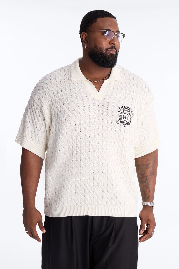 Los Angeles 97 Short Sleeve Knit Johnny Polo - Off White