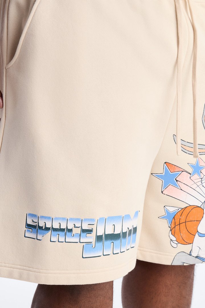 Space Jam Bugs And Duffy Sweat Shorts - Natural