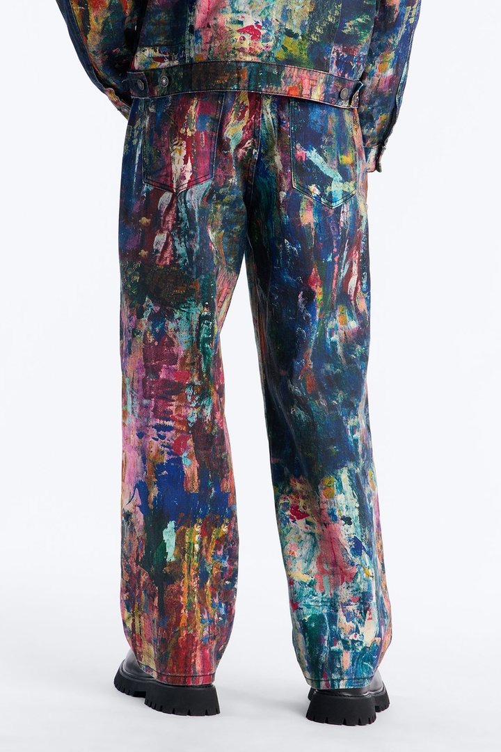 Baggy On The Gogh Painted Jean - Multi Color