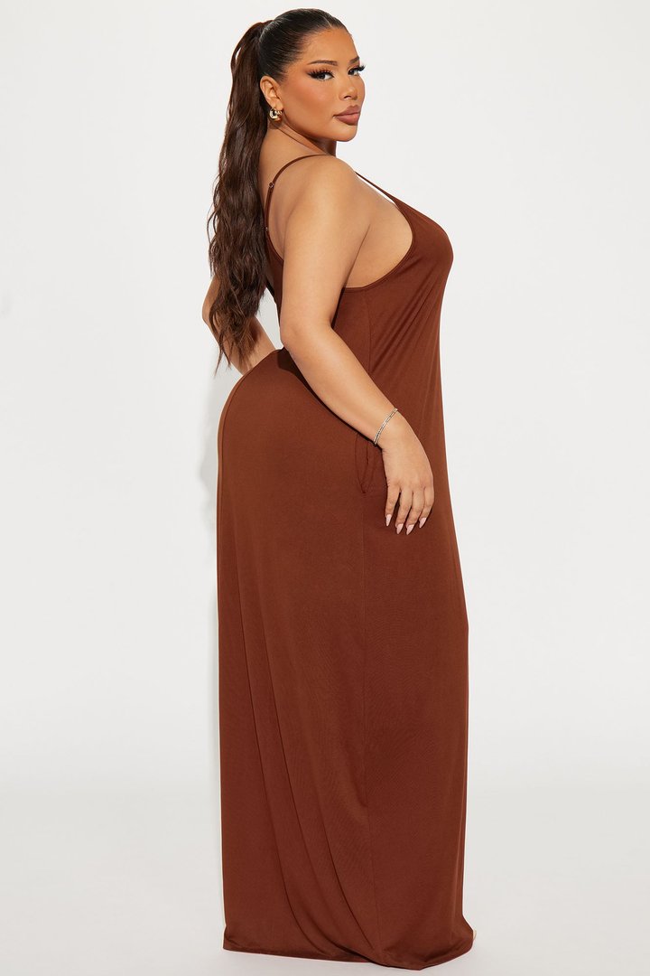 Simple Saturday Maxi Dress - Brown