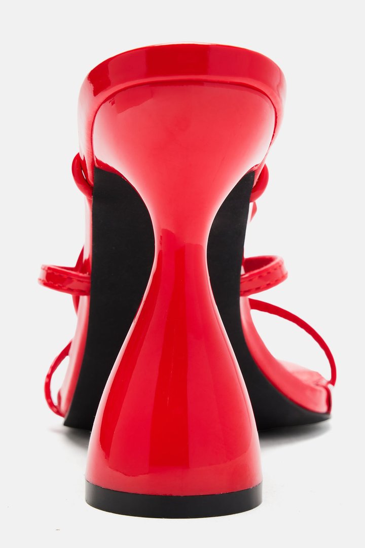 Out And About Wrap Up Heels - Red