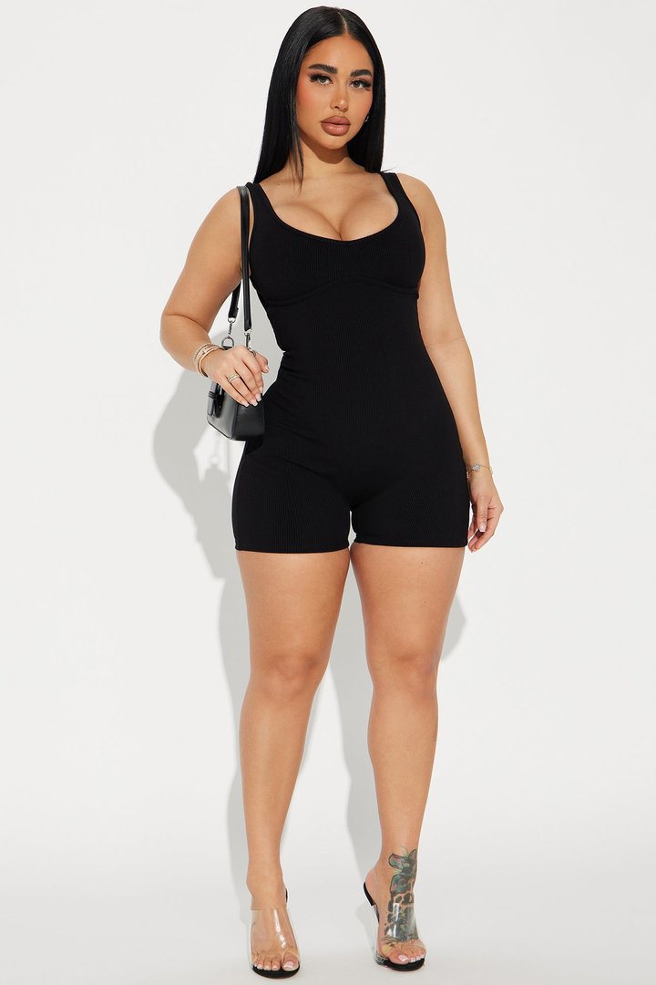 Libby Snatched Romper - Black