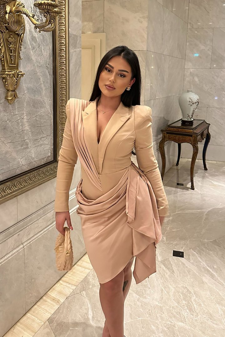 Akaira Blazer Dress - Champagne