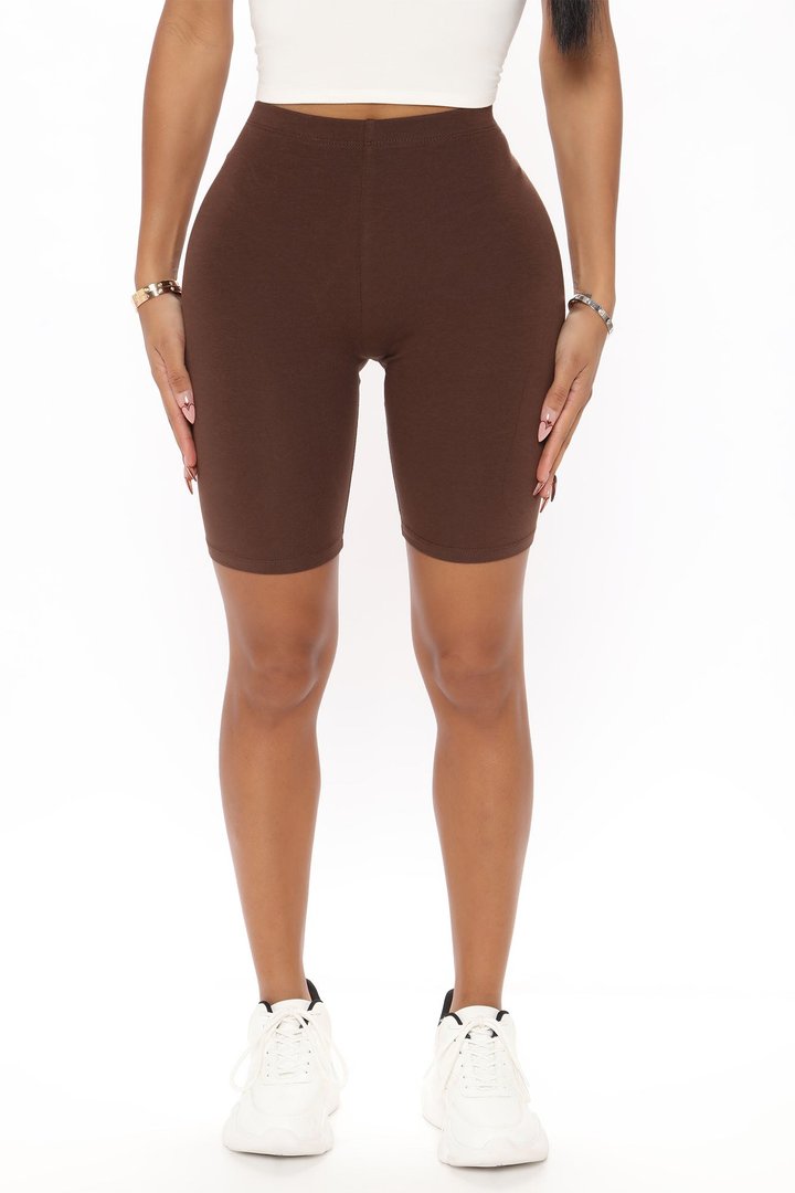 Natalee Biker Shorts - Chocolate