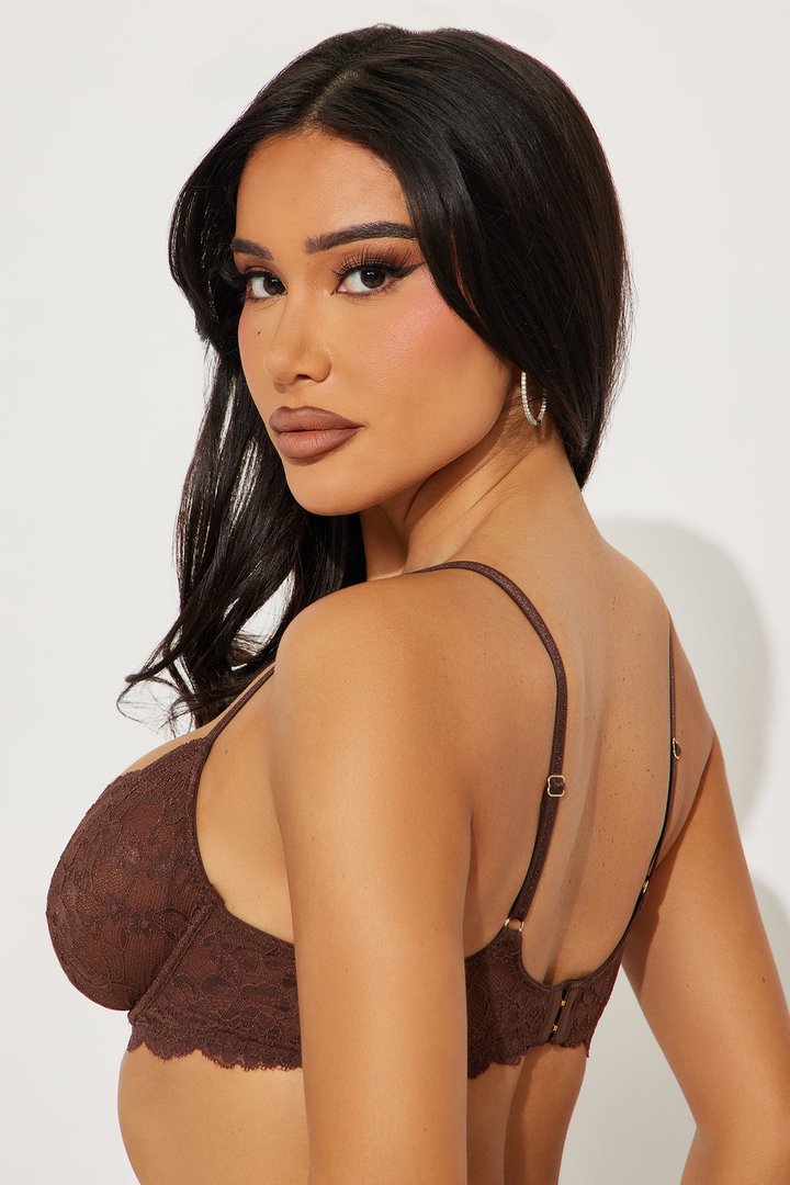 Nova Lace Unlined Bra - Chocolate