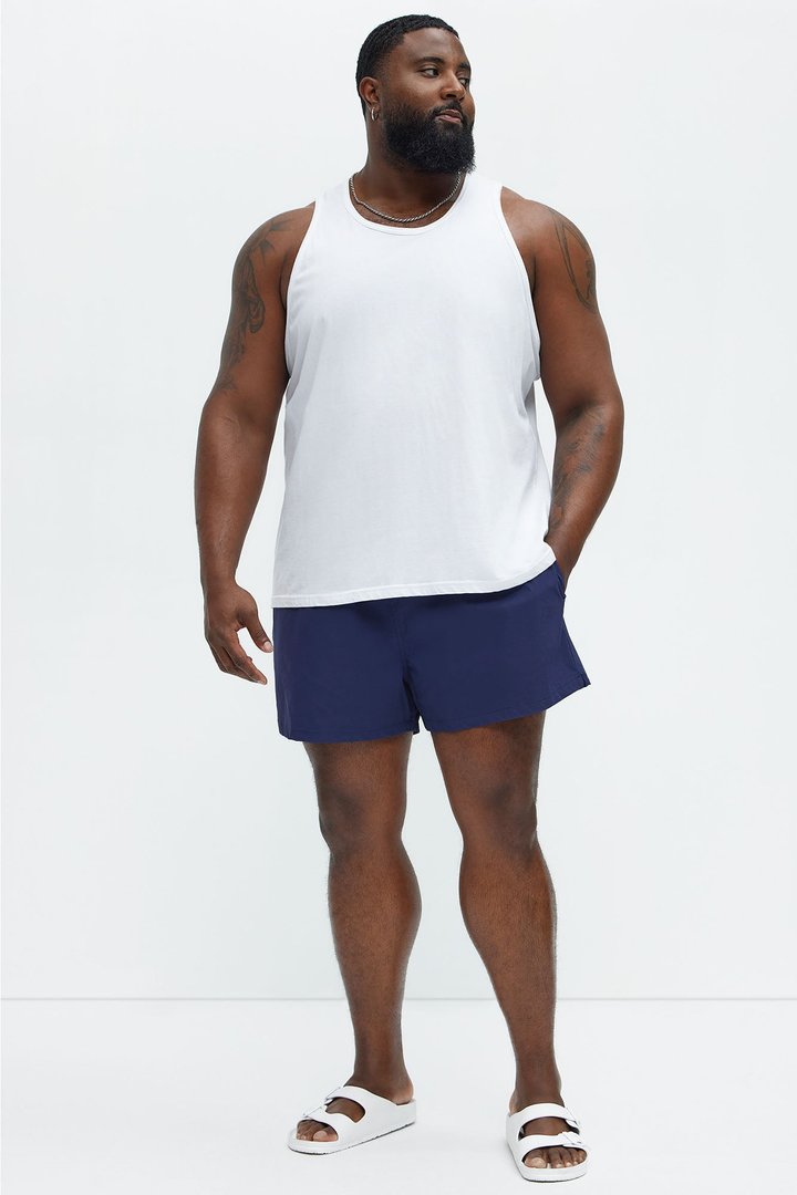 Montez Stretch Swim Trunk 4″ - Navy