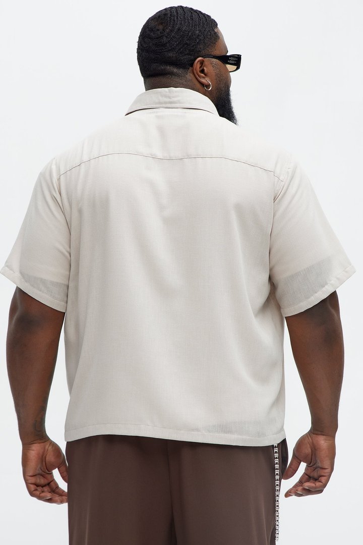 Saints And Sinners Full Button Shirt - Tan