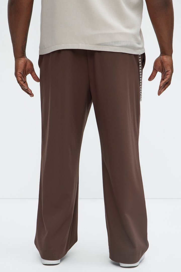 Ronan High Waisted Pleated Trousers - Brown