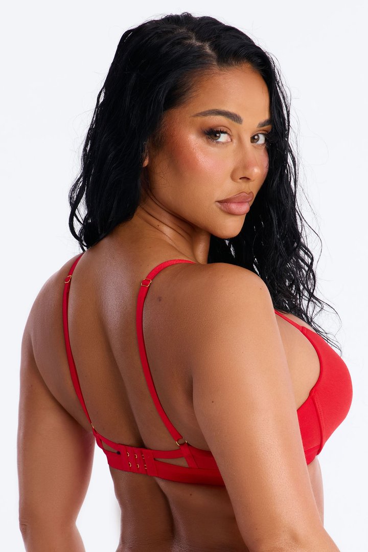 Nova Cotton TShirt Bra - Red