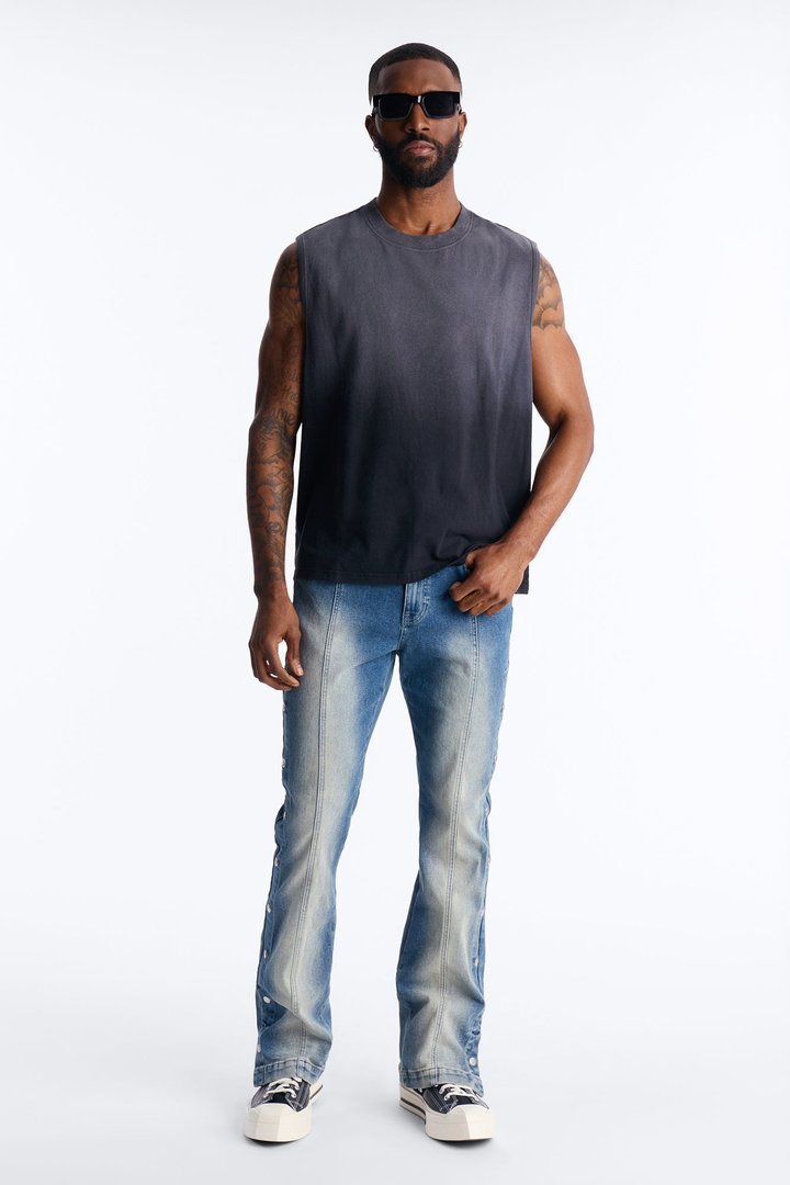 Stacked Skinny Flare Lockdown Jean - Light Wash