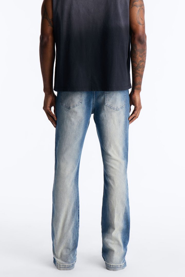 Stacked Skinny Flare Lockdown Jean - Light Wash