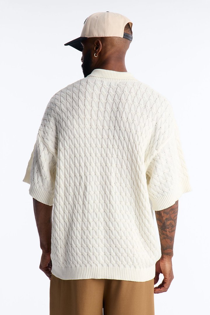 Los Angeles 97 Short Sleeve Knit Johnny Polo - Off White