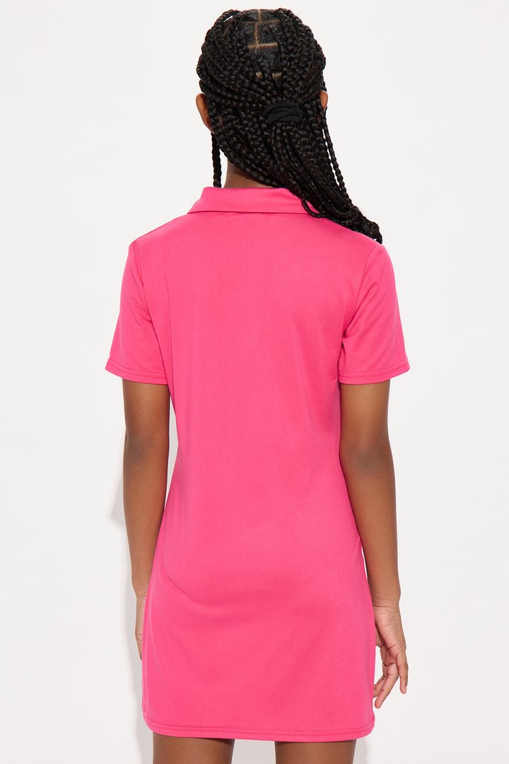 Mini Sophie Polo Dress - Hot Pink