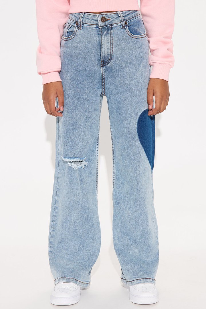 Mini All My Loving Heart Straight Leg Jeans - Light Wash