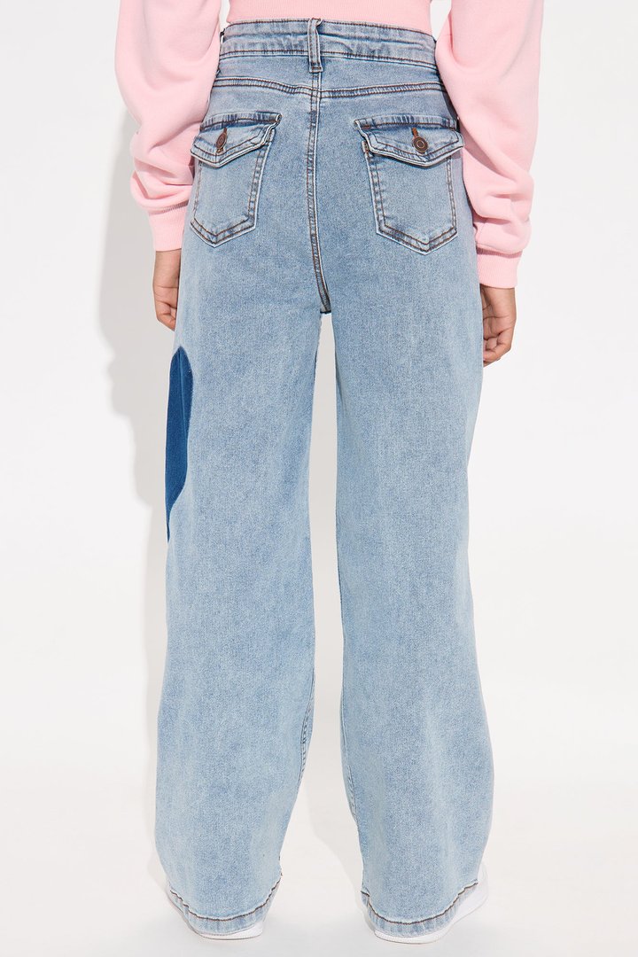 Mini All My Loving Heart Straight Leg Jeans - Light Wash