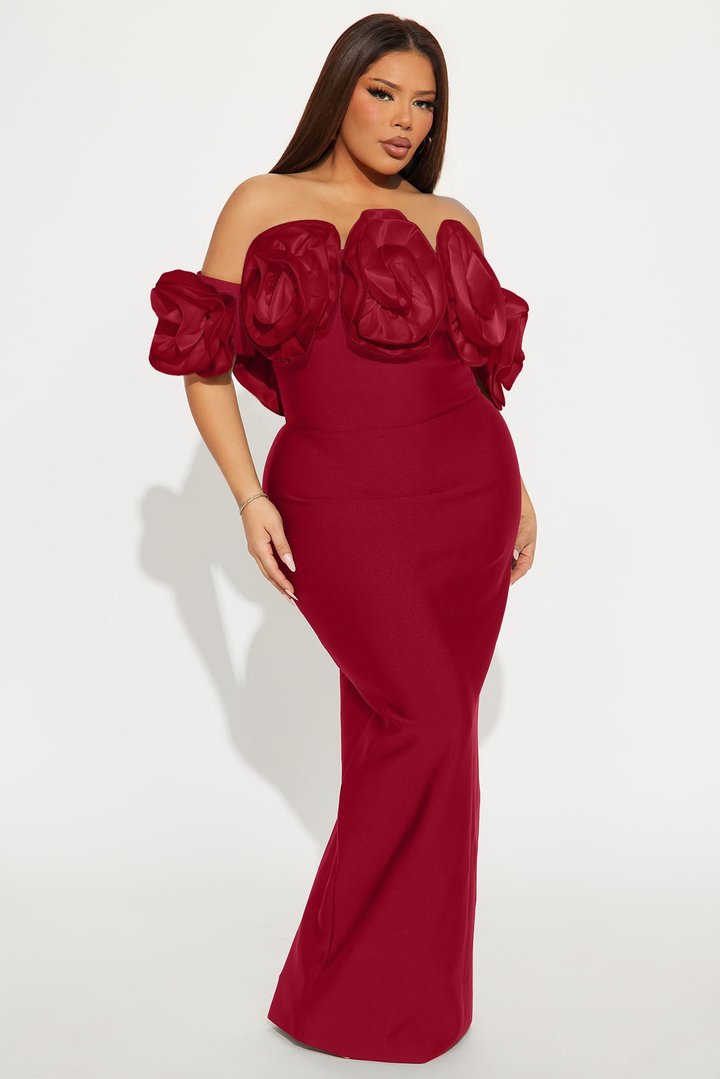 Rosetta Bandage Gown - Red