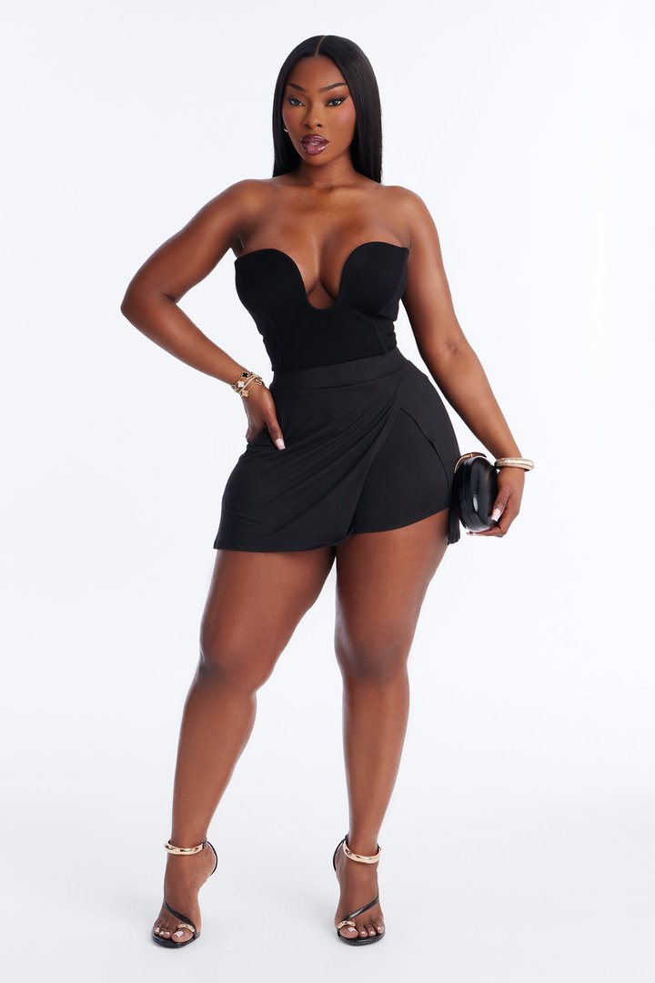 Pop Out Skort - Black