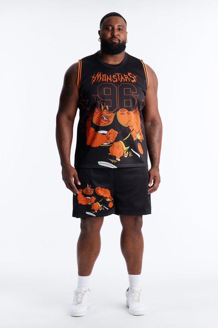 Space Jam Monstars Mayhem Jersey Short - Black