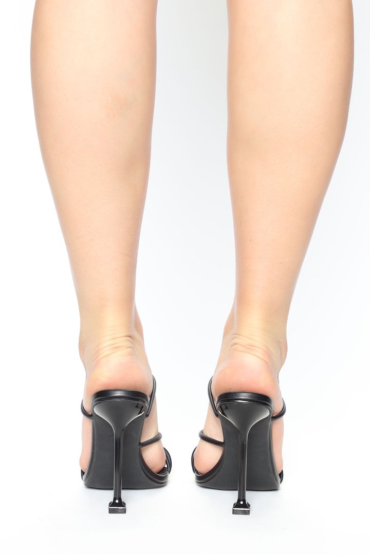 Get Over It Heeled Mules - Black