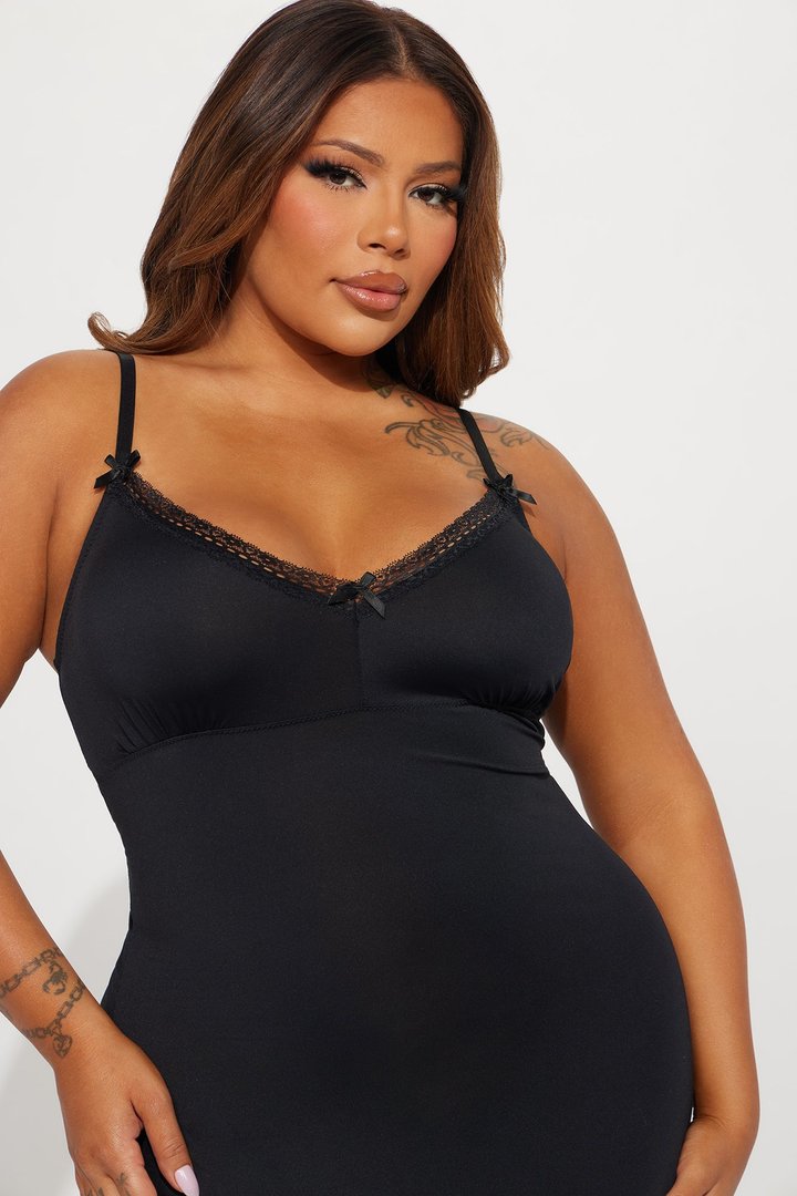 Hit The Snooze Maxi PJ Sleep Dress - Black