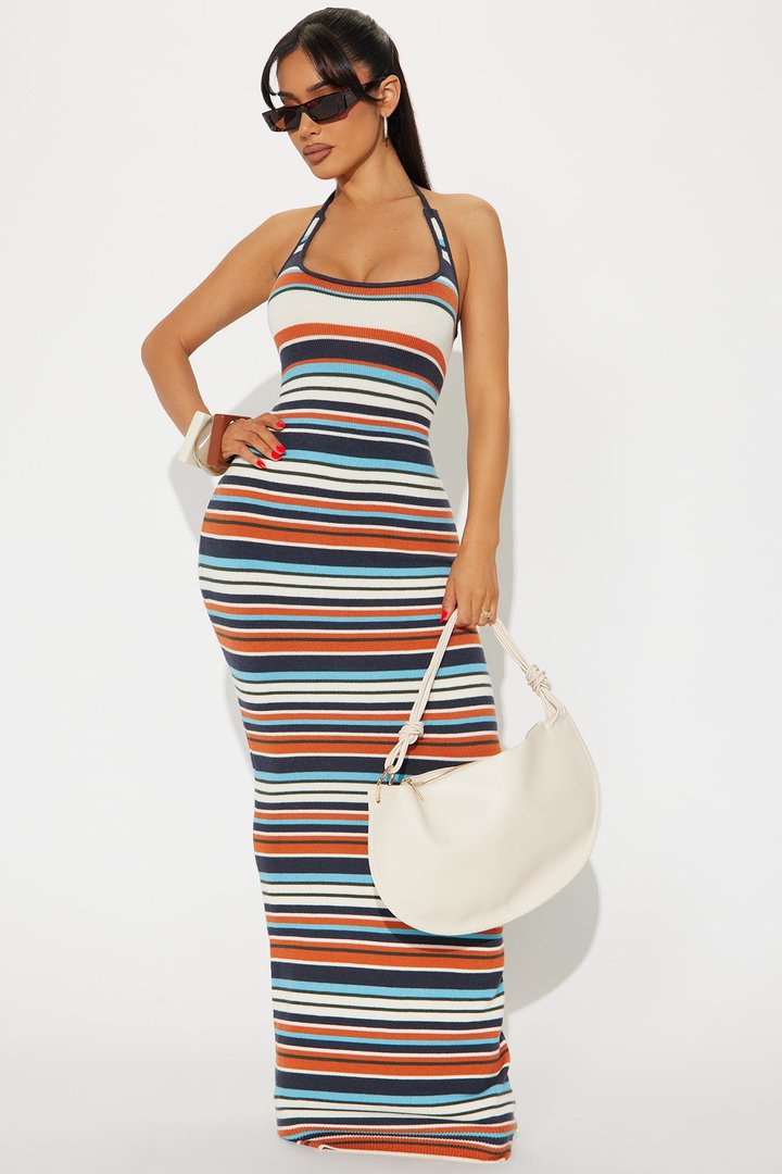 Lynette Striped Maxi Dress - Multi Color