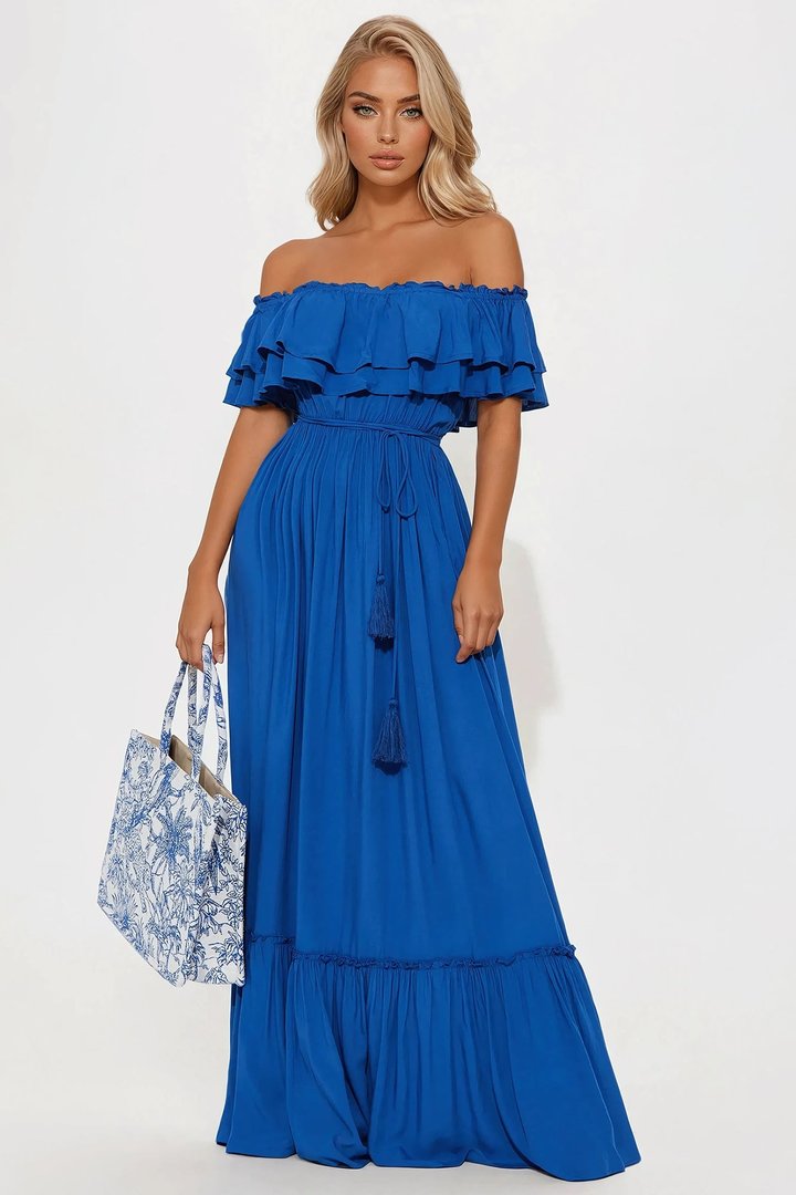 Caribbean Beauty Maxi Dress - Navy