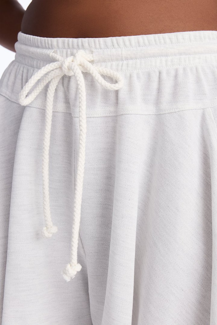 Hanging Around French Terry Flowy Short - Heather Grey