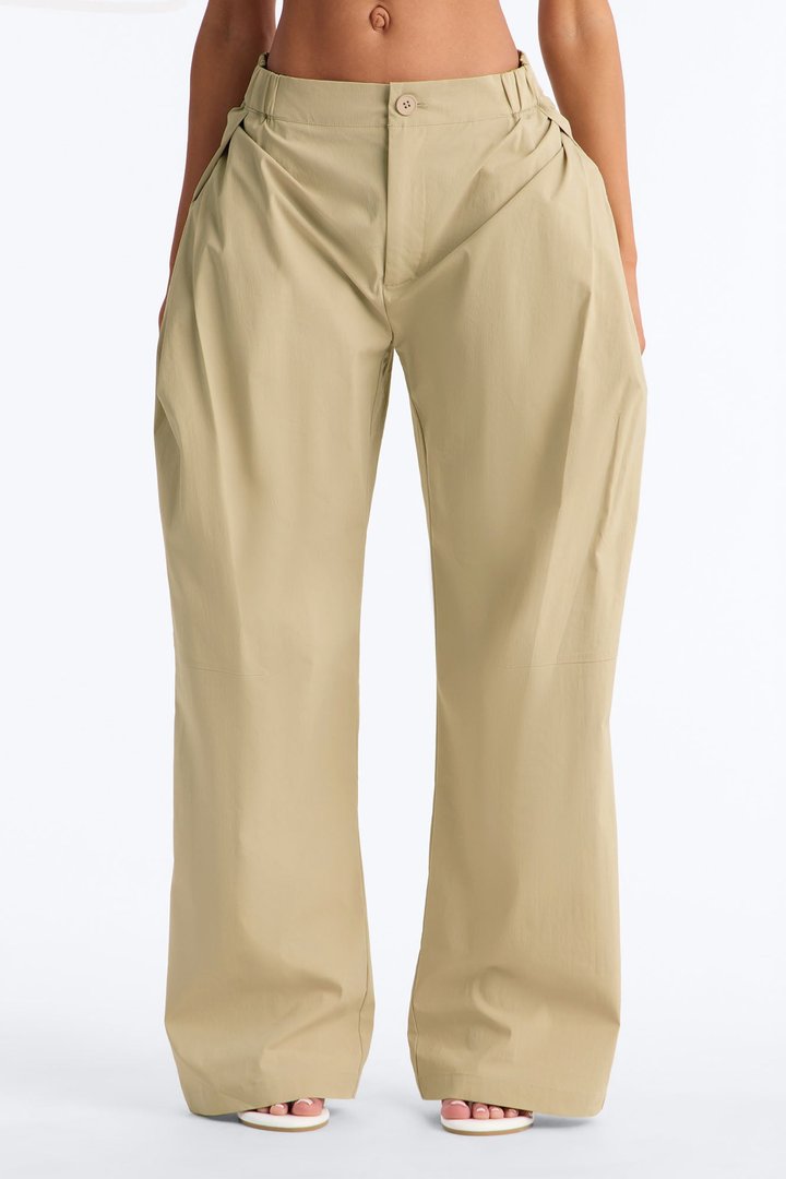 Slick Moves Only Windbreaker Barrel Pant 31″ - Taupe