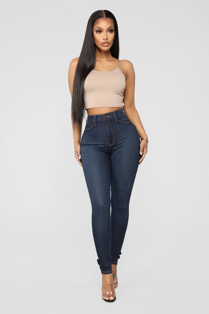 Classic Beauty Booty Lifter Skinny Jeans - Dark Denim