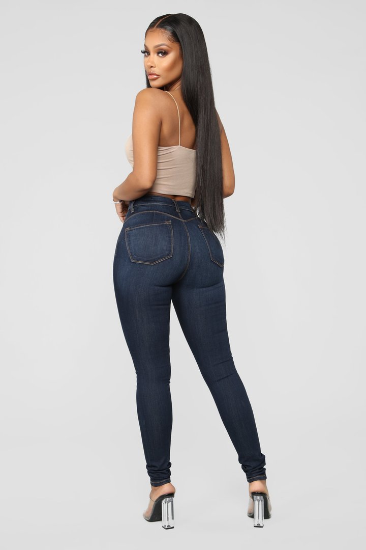 Classic Beauty Booty Lifter Skinny Jeans - Dark Denim