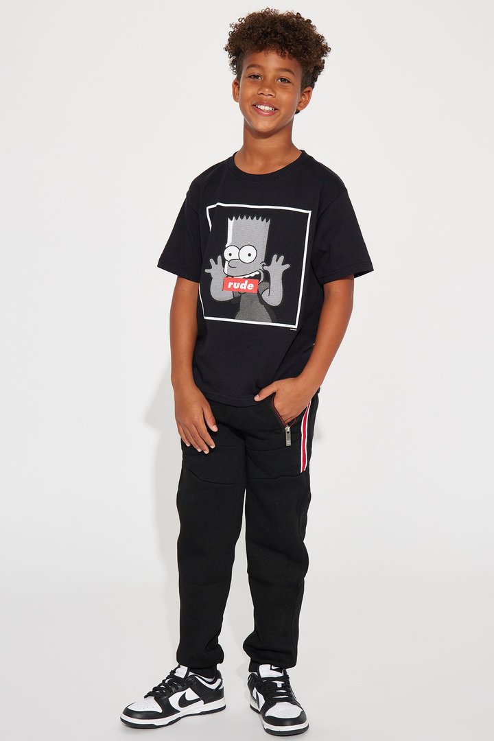 Mini Rude Bart Simpson Tee - Black