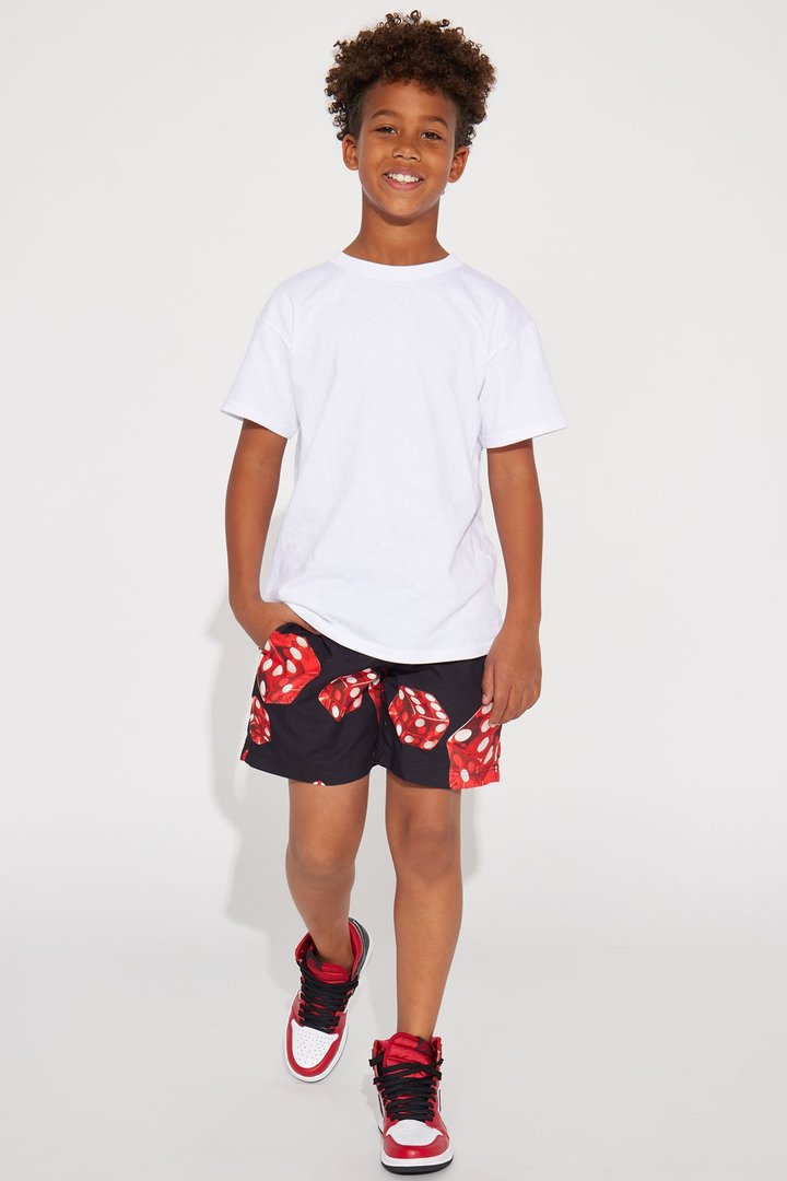 Mini Rolling Dice Swim Trunk - Black/Red