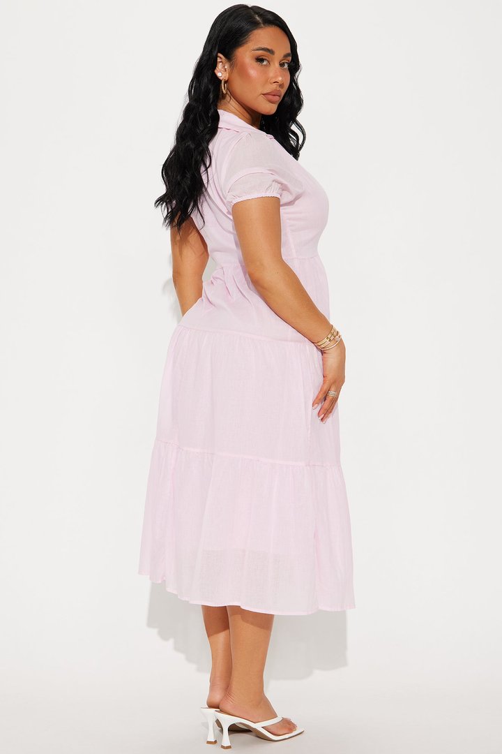 Stella Midi Dress - Blush