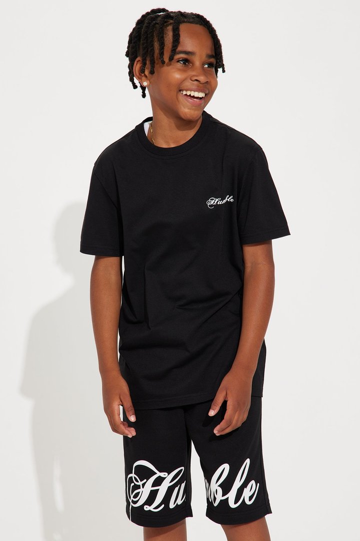 Mini Staying Humble Short Set - Black