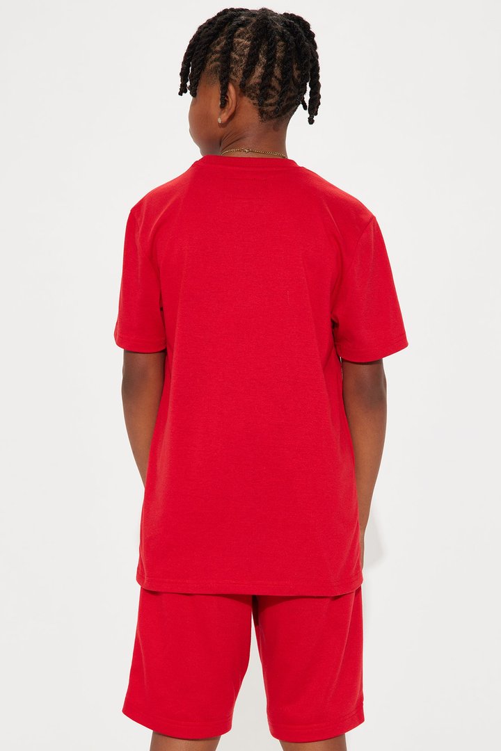 Mini Staying Humble Short Set - Red