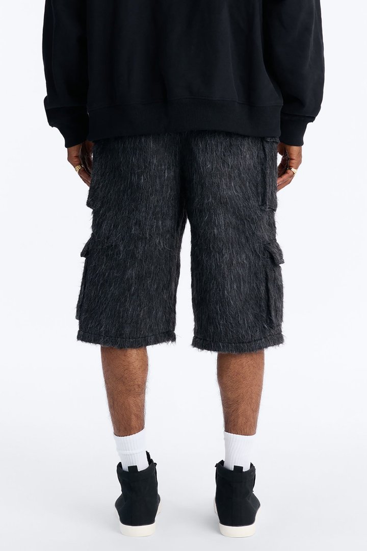 Baggy Warm Breeze Textured Short - Black