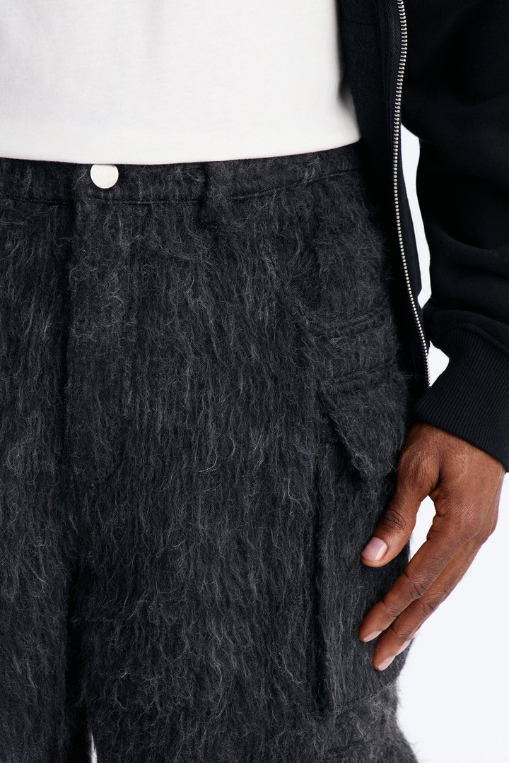 Baggy Warm Breeze Textured Short - Black