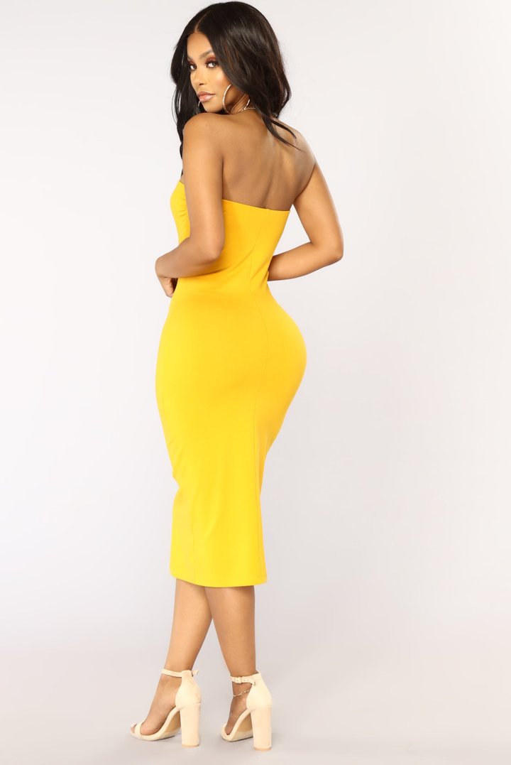 Rhianna Tube Dress - Mustard