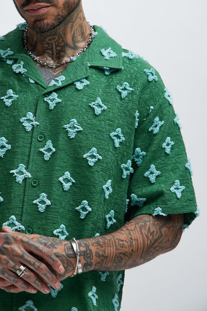 Cropped Starlet Shirt - Green