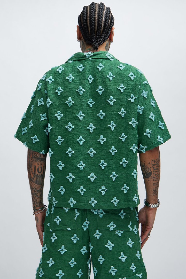 Cropped Starlet Shirt - Green