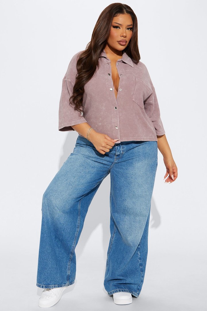 Kassidy Short Sleeve Top - Plum