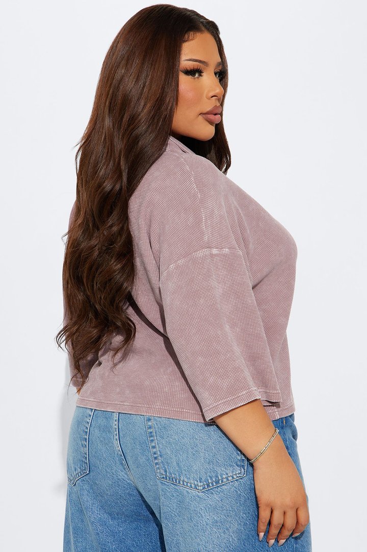 Kassidy Short Sleeve Top - Plum