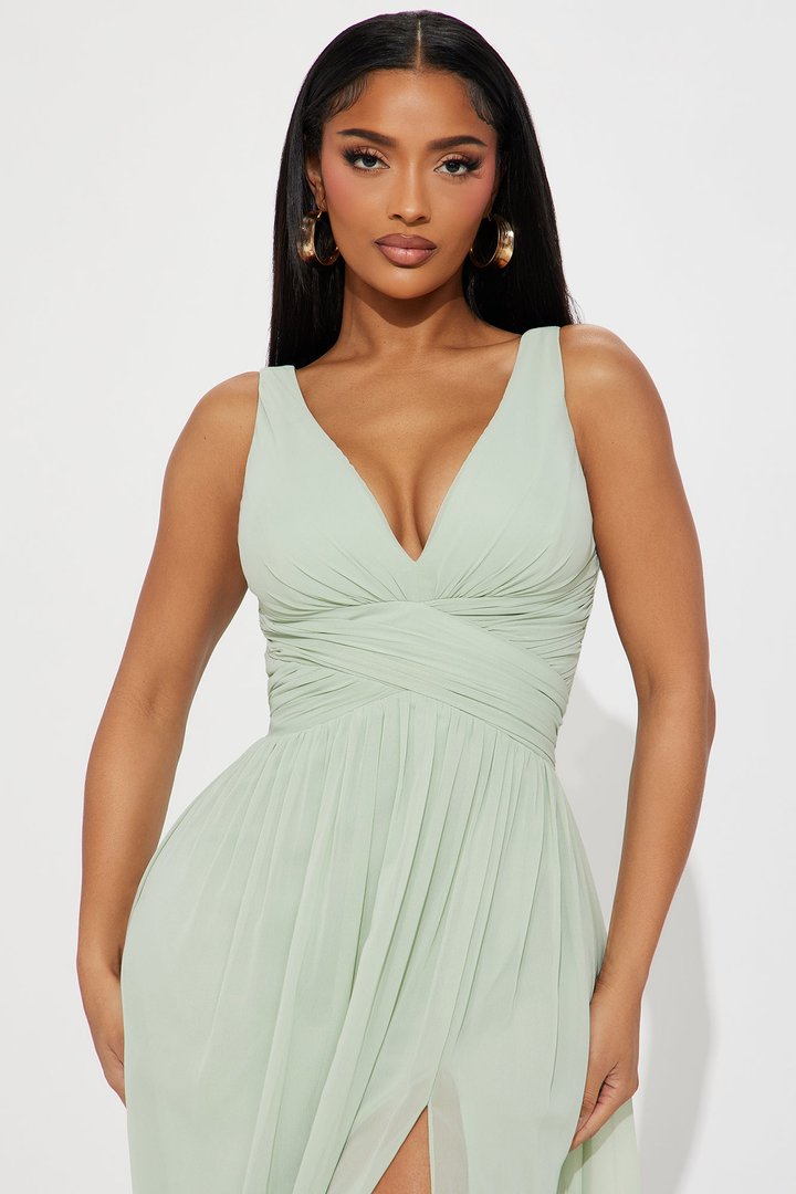 Juliet Chiffon Gown - Sage
