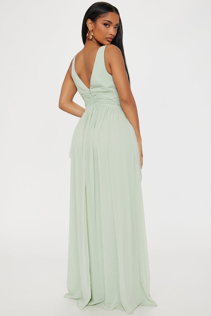 Juliet Chiffon Gown - Sage