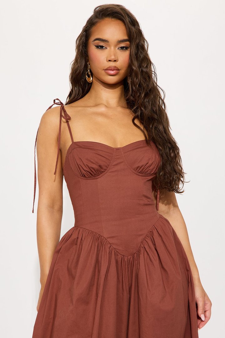 Lighter Than Air Poplin Jumpsuit - Chocolate