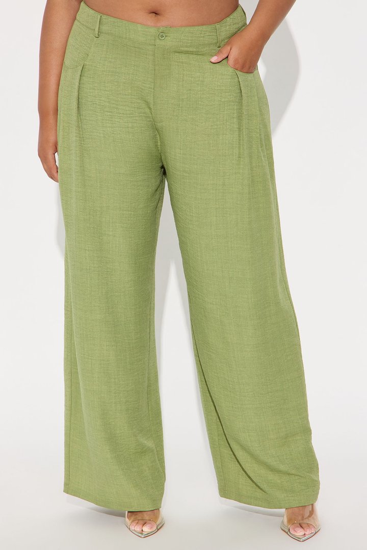 Matson Wide Leg Trouser - Sage
