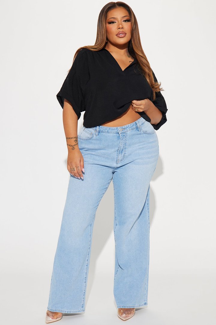 Breezy Day Blouse Top - Black