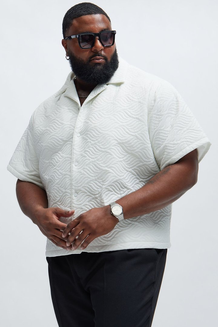 Java Quilted Nylon Shirt - White