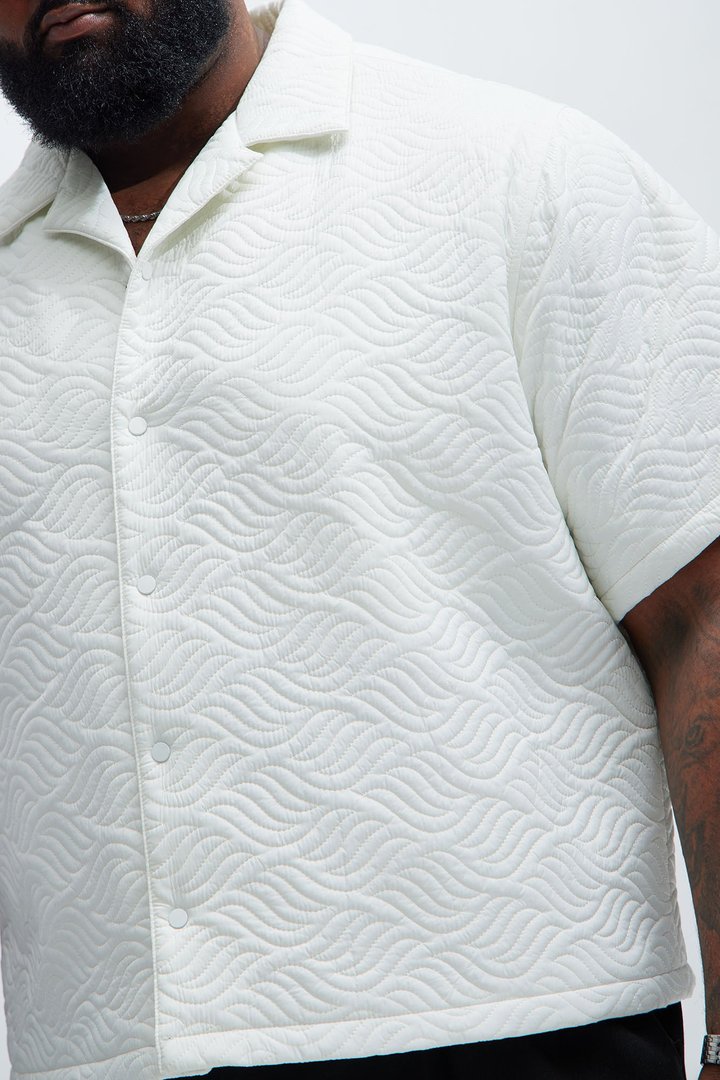 Java Quilted Nylon Shirt - White