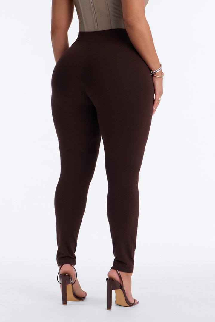 Quinn Mid Rise Every Day Cotton Legging 29″ - Chocolate